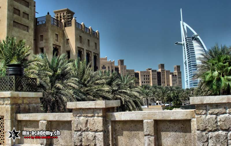 Dubai – Blick auf das Burj Al Arab von Madinat Jumeirah