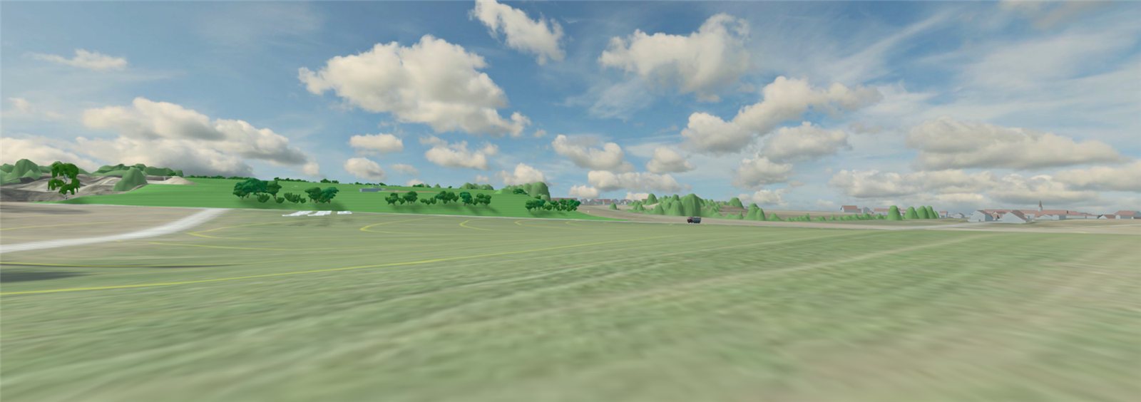 Gishalde 2.0 – Visualisierung der erweiterten Motocross Strecke Schlatt, Blick vom Wald nach Westen
