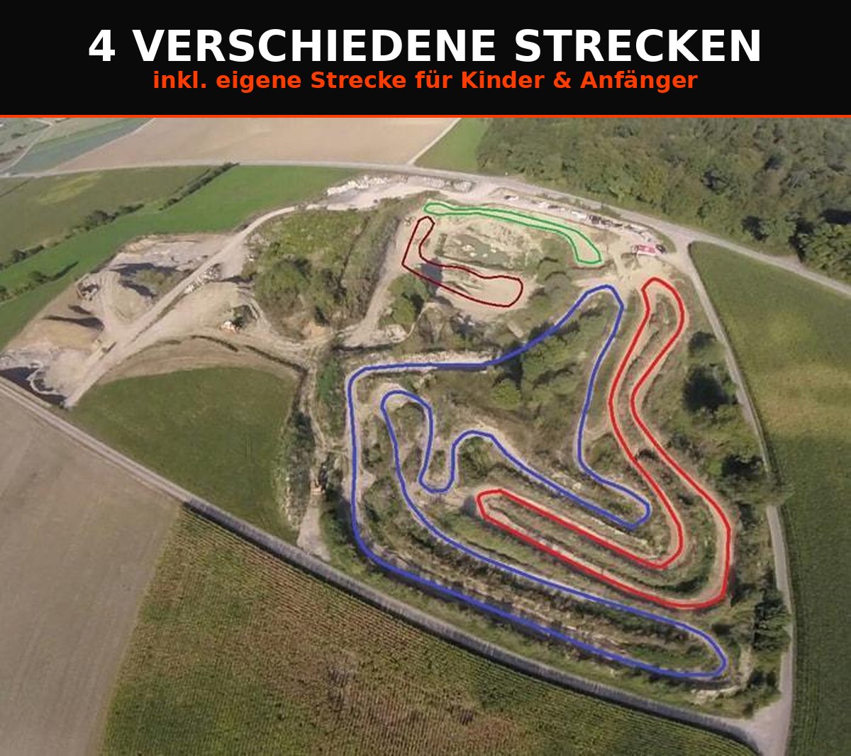 4 different motocross tracks on the NASAK facility in Schlatt TG incl. a dedicated track for children & beginners – MX-Academy Switzerland