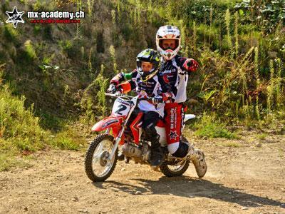 Kids motocross in the motocross club
